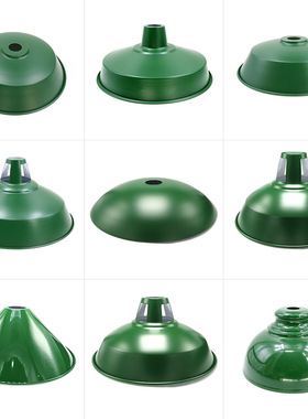 墨绿色绿色铁皮大灯罩火锅店餐厅吊灯复古港式火锅店个性厂家直发