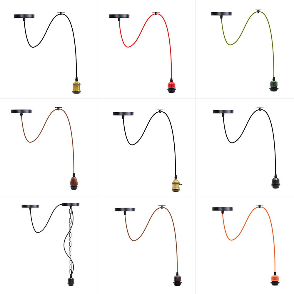 星桃E27吊线吊灯线灯头可移位