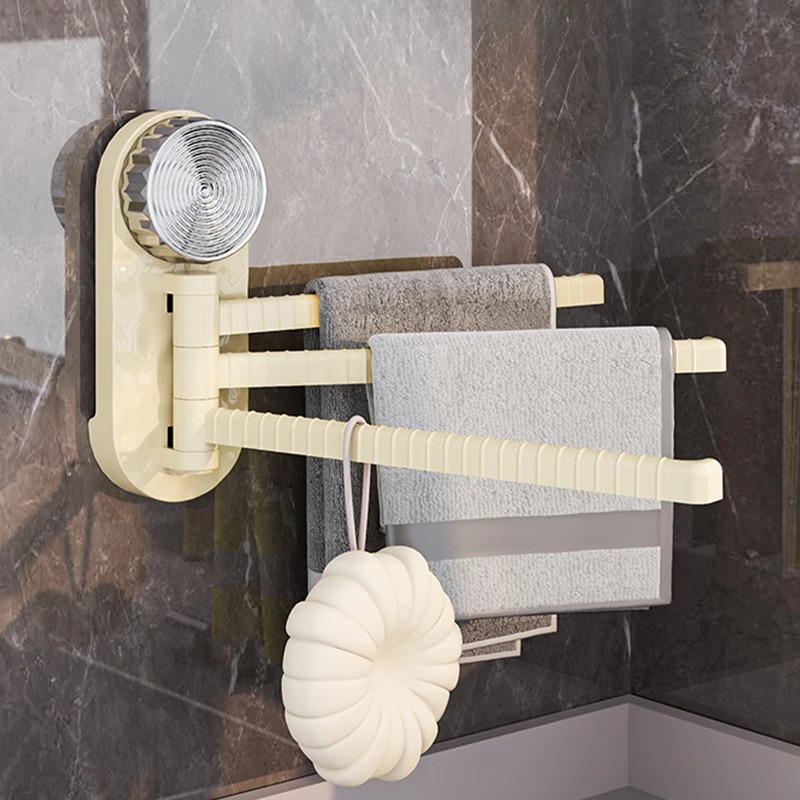 吸盘厨房抹布架免打孔家用多功能分层墙上壁挂式置物架旋转毛巾架