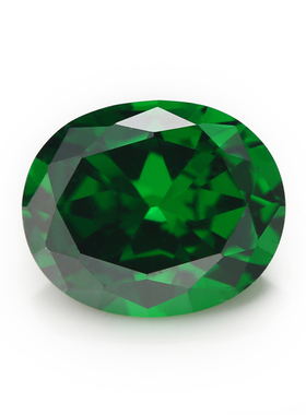 2x3--10x14mm 5A 蛋型绿色锆石裸石 梧州人工宝石 水钻氧化锆