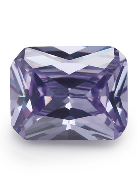 4x6--13x18mm 5A 梧州宝石裸石 长方倒角变蓝色锆石  首饰DIY水钻