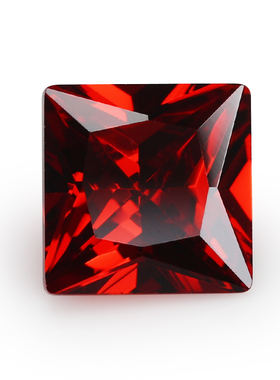 1.5x1.5mm--10x10mm 5A 正方直角 石榴红色锆石 人造宝石 首饰DIY