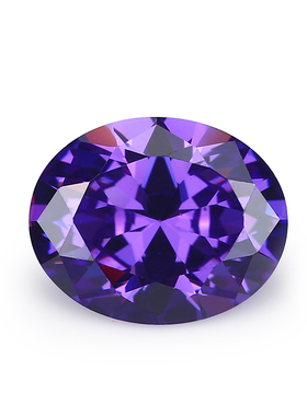 2x3--13x18mm 5A 梧州人工宝石 合成立方氧化锆蛋型紫蓝色裸石