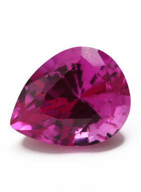 3#红刚玉 3x5--10x12mm 梨形鸽血红 合成红宝石裸石 首饰镶嵌DIY