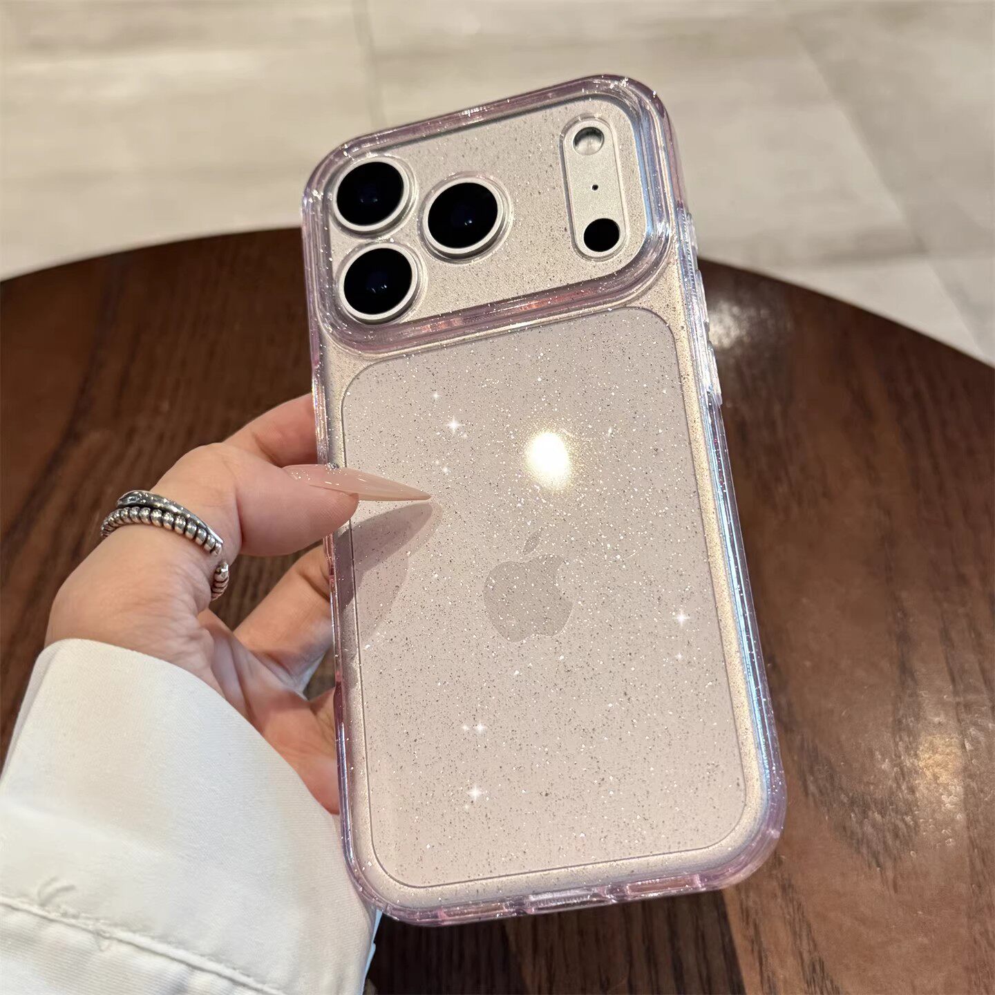 超薄橙色闪粉适用苹果17promax手机壳新款iphone17pro高级感17air全包16防摔15硅胶14透明13女款12软壳ins风