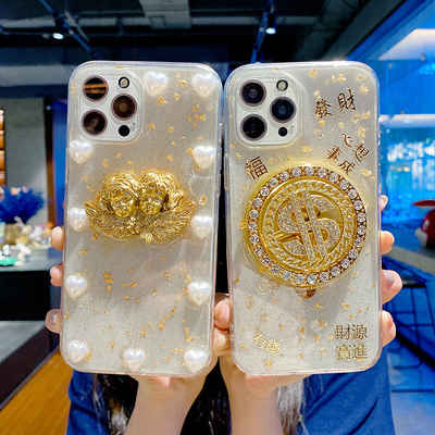 可旋转镶钻高级感创意手机壳