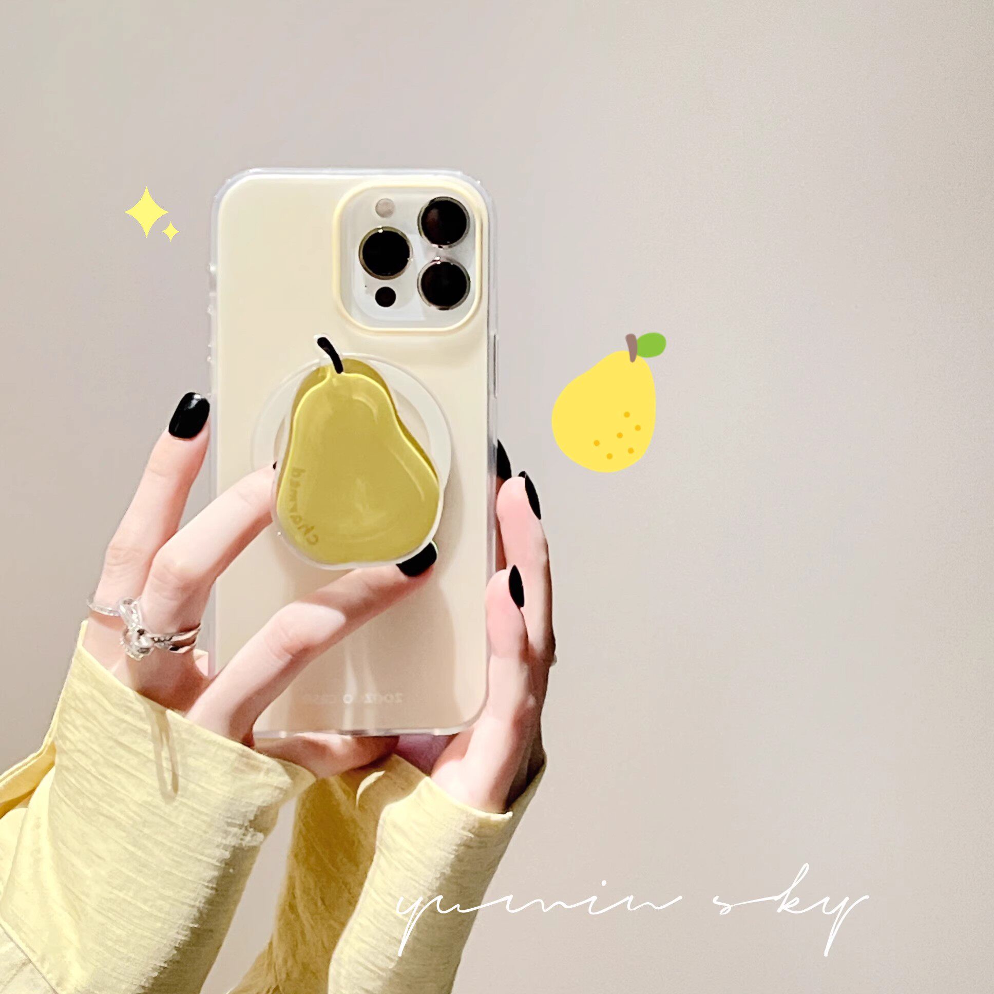 简约磁吸带支架适用苹果17promax手机壳16pro少女心iphone14/13/12Pro高级感创意15pm超好看的小众防摔保护套