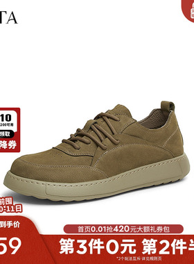 TATA他她复古皮鞋男士休闲鞋商务真皮工装鞋男鞋2025新款OCD05AM5