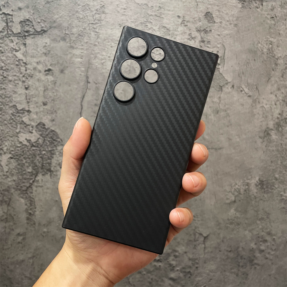 适用三星S25ultra手机壳s24u碳钎维纹超薄后壳plus商务五金支架保护套磨砂Galaxy S23ultra全包防摔简约轻薄