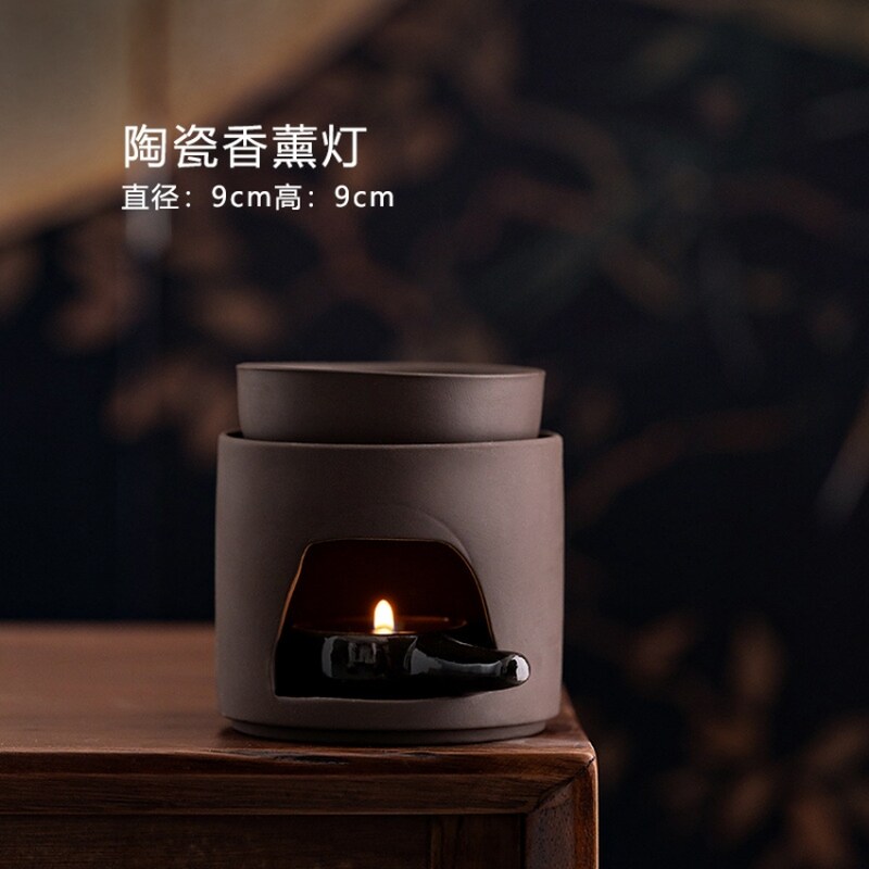 复古陶瓷香薰炉蜡烛加热可干烧提香烤茶炉高端家用室内熏香精油灯