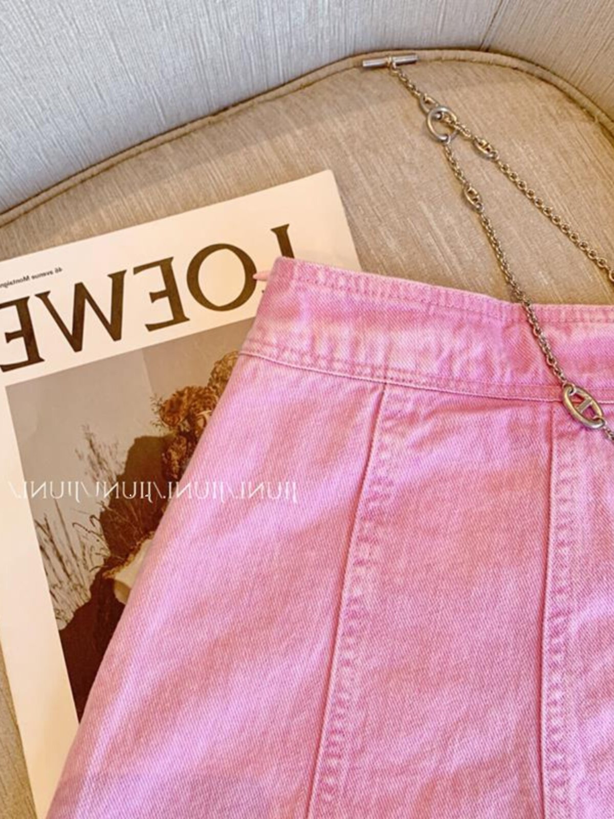 ITALIAN SINGLE FOREIGN TRADE TAIL GOODS BRAND CUT LABEL DESIGN SENSE PINK SINGLE-BREASTED HIGH-WAISTED HAKAMA WOMENS WIDE-LEGGED VERSATILE SHORTS KOREAN