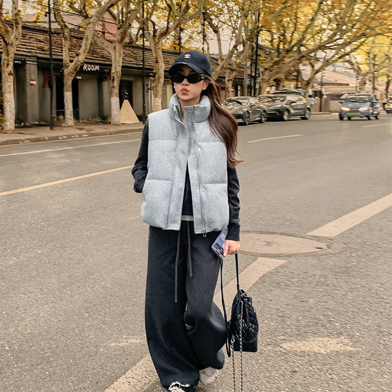 加厚羽绒棉服女马甲时尚外穿背心