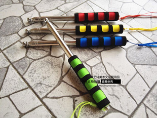 不锈钢金属可伸缩导游旗杆 指挥棒1.2 1.6米教师教鞭教棍教棒教杆