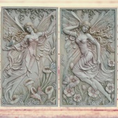 饰浮雕立体画挂饰装 欧式 现代装 饰品家居蝴蝶花仙子背景墙壁挂墙饰