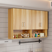 实木厨房吊柜墙壁柜橱柜卫生间浴室定制顶柜墙上置物柜阳台储物柜