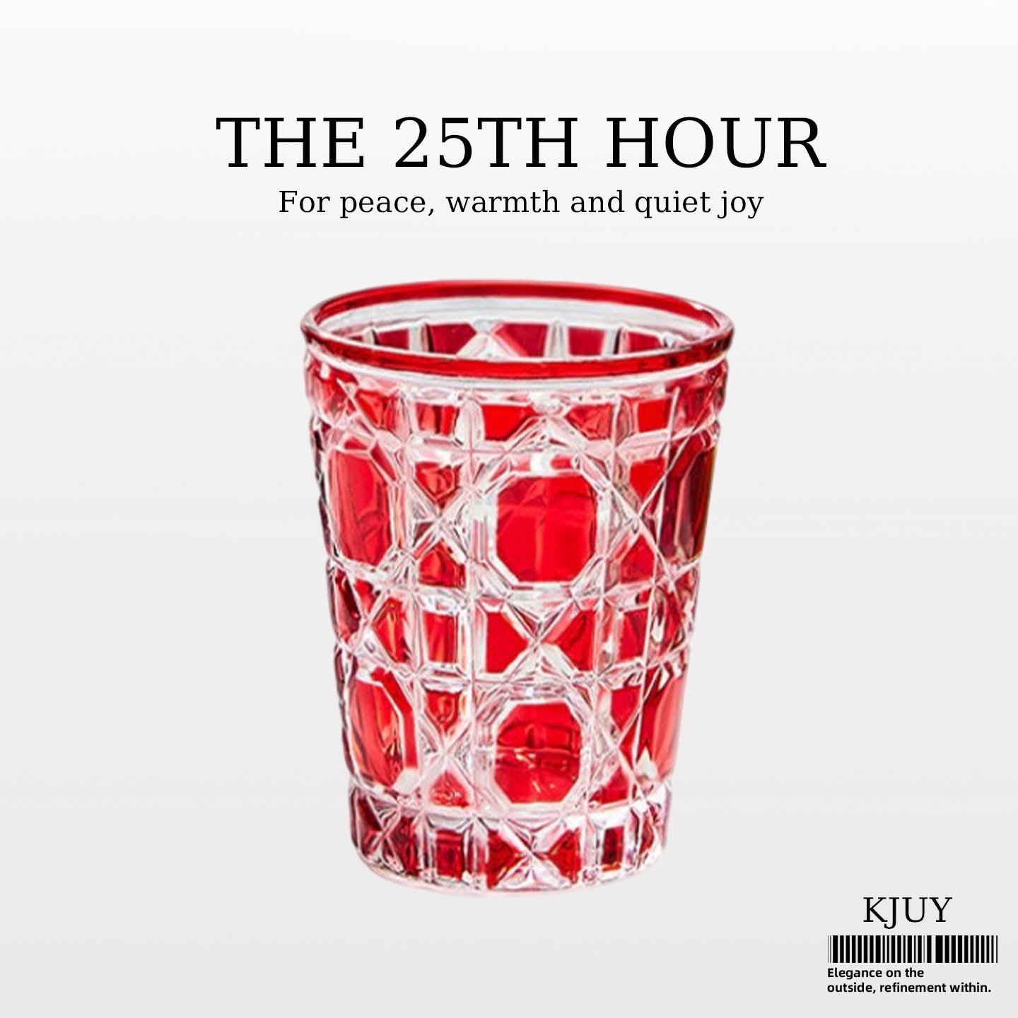 THE 25TH HOUR杯具复古浮雕彩色玻璃水杯高级感水晶杯家用 | 菱格