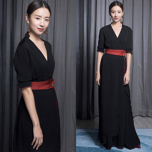 长款晚礼服女2025新款宴会端庄优雅长款大码年会主持人礼服大气夏