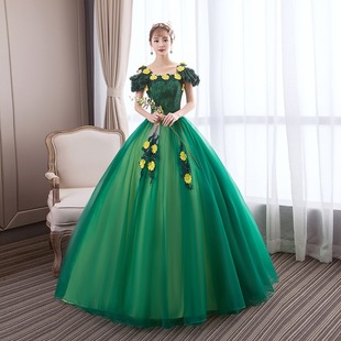 美声独唱演出服女彩纱2024新款声乐艺考服装学生蓬蓬裙长款晚礼服