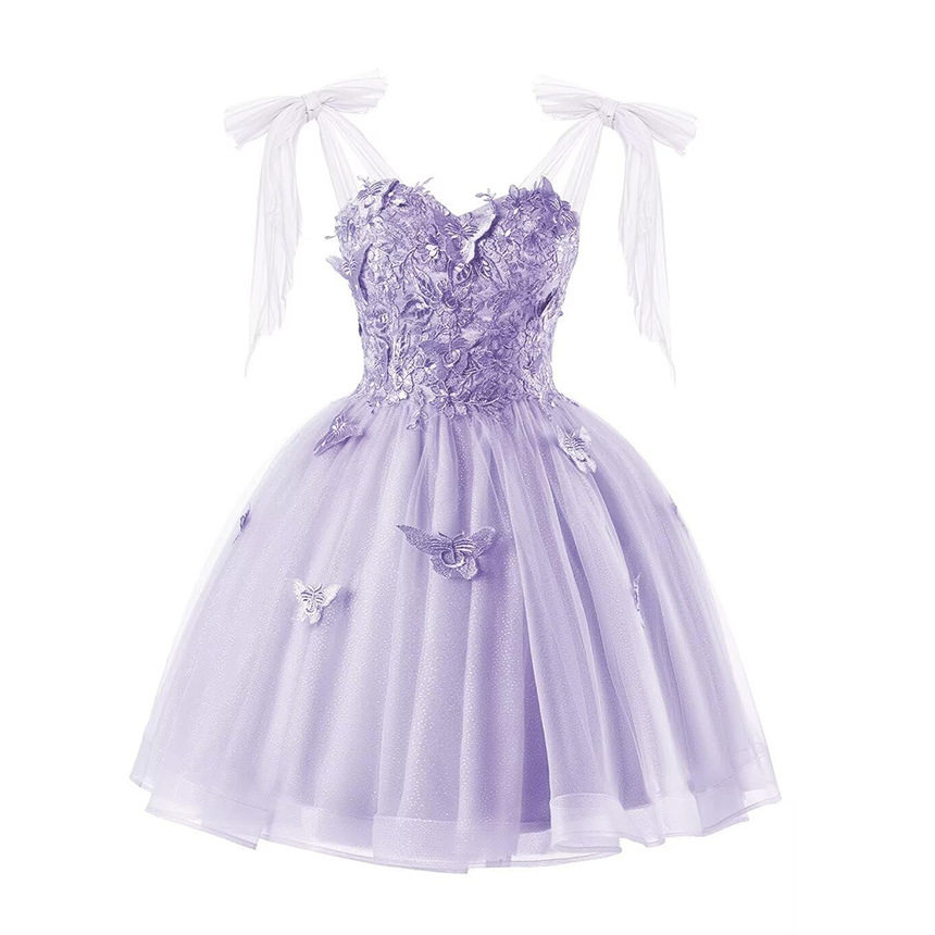 晚礼服女森系花仙子学生日派对成人礼主持公主纱裙吊带艺考礼服图片