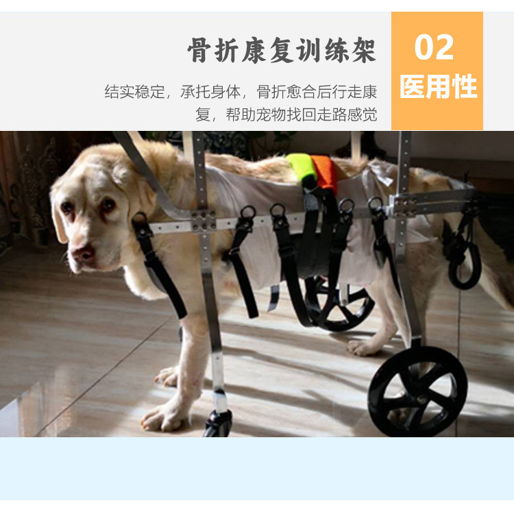大型狗狗宠物行走辅助推车四轮定宠物推车