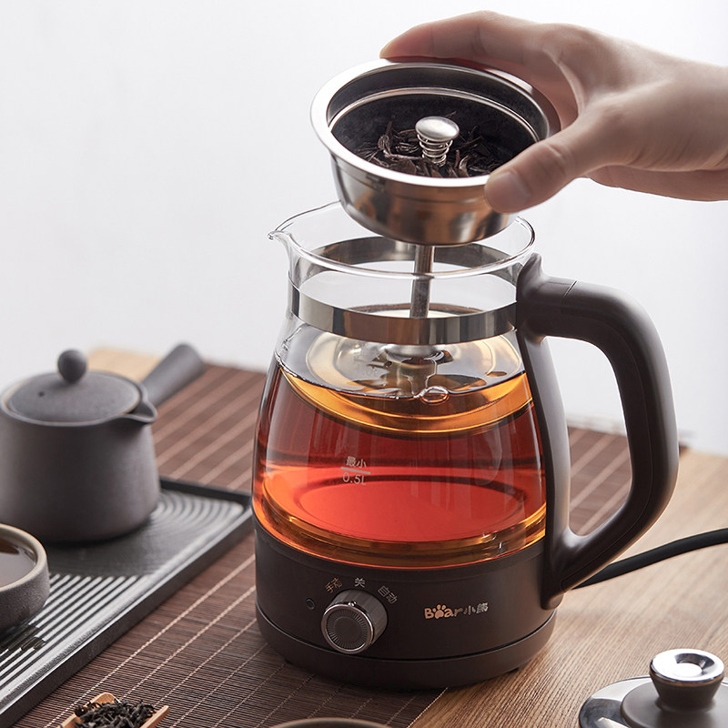 小熊煮茶器黑茶煮茶壶家用全自动蒸汽花茶喷淋式蒸茶壶小型办公室