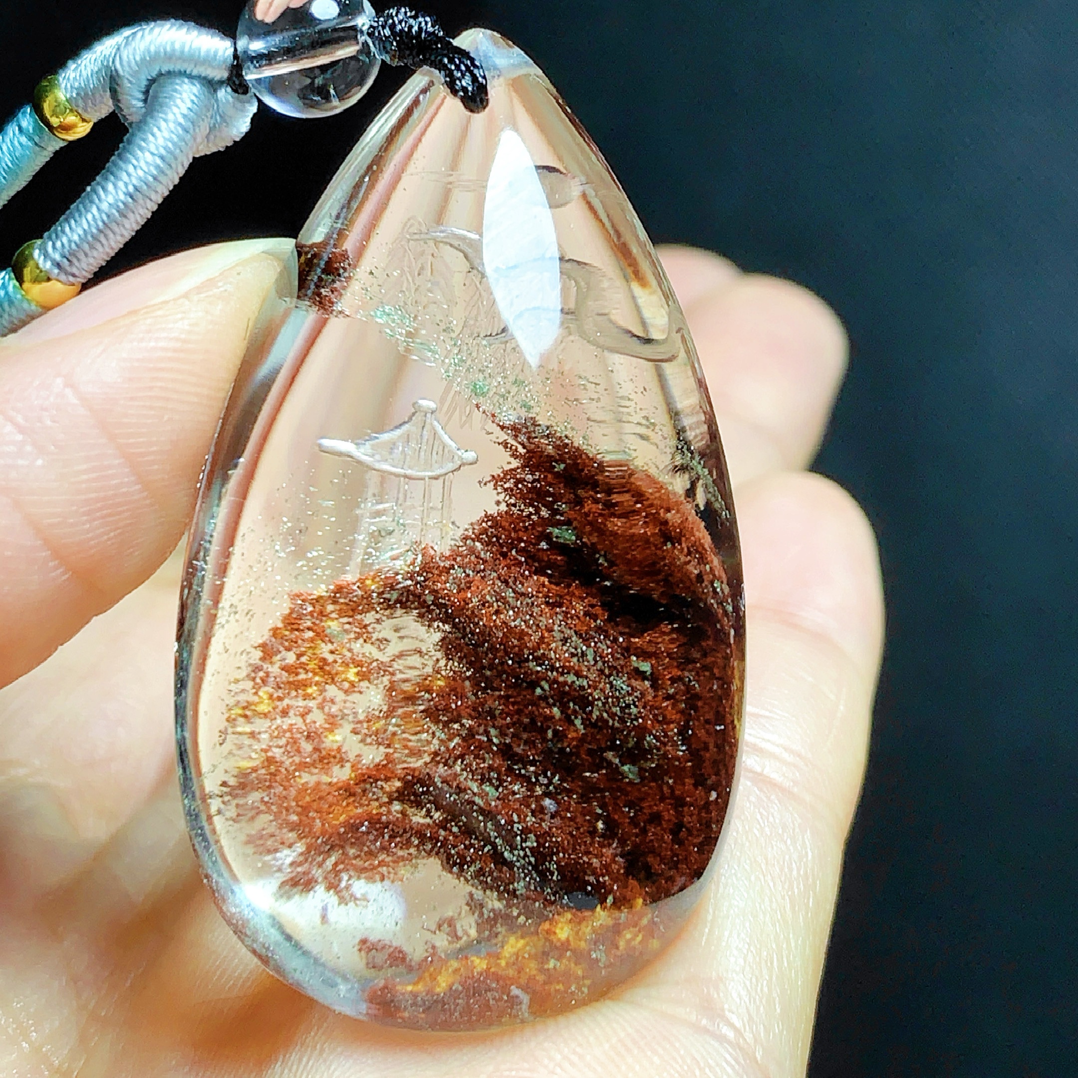 东海水晶天然雕刻红幽灵吊坠男女款项链百搭无事牌吊坠毛衣链饰品,饰品/流行首饰/时尚饰品新,颈饰,淘宝优惠券,粉丝福利购,淘宝优惠卷