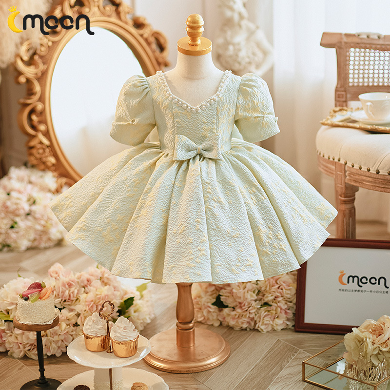 幼儿一周岁宴礼服女宝宝夏季婴儿抓周儿童公主裙花童婚礼轻奢洋气