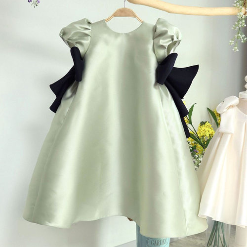 Children Dress女宝宝洋气可爱礼服2026新款周岁儿童泡泡袖公主裙