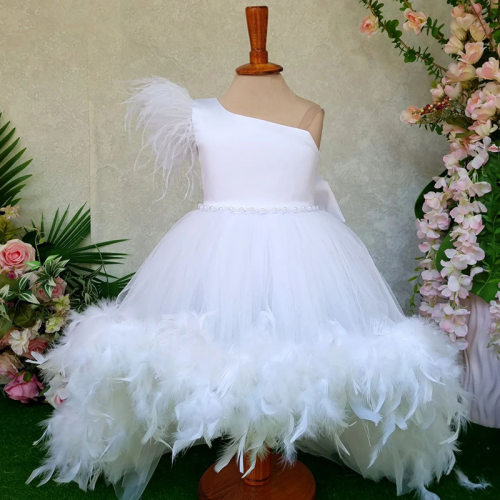 princess dress儿童礼服公主裙2026新款女童白色蓬蓬纱裙跨境