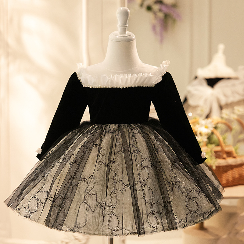 儿童礼服公主裙女孩生日晚礼服主持人钢琴演出服女童party小礼服