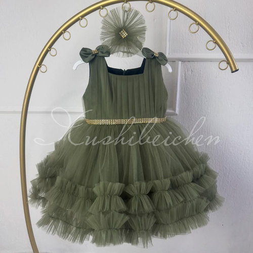 Children's Dress一周岁礼服女宝宝简约蝴蝶结中小童网纱公主裙子