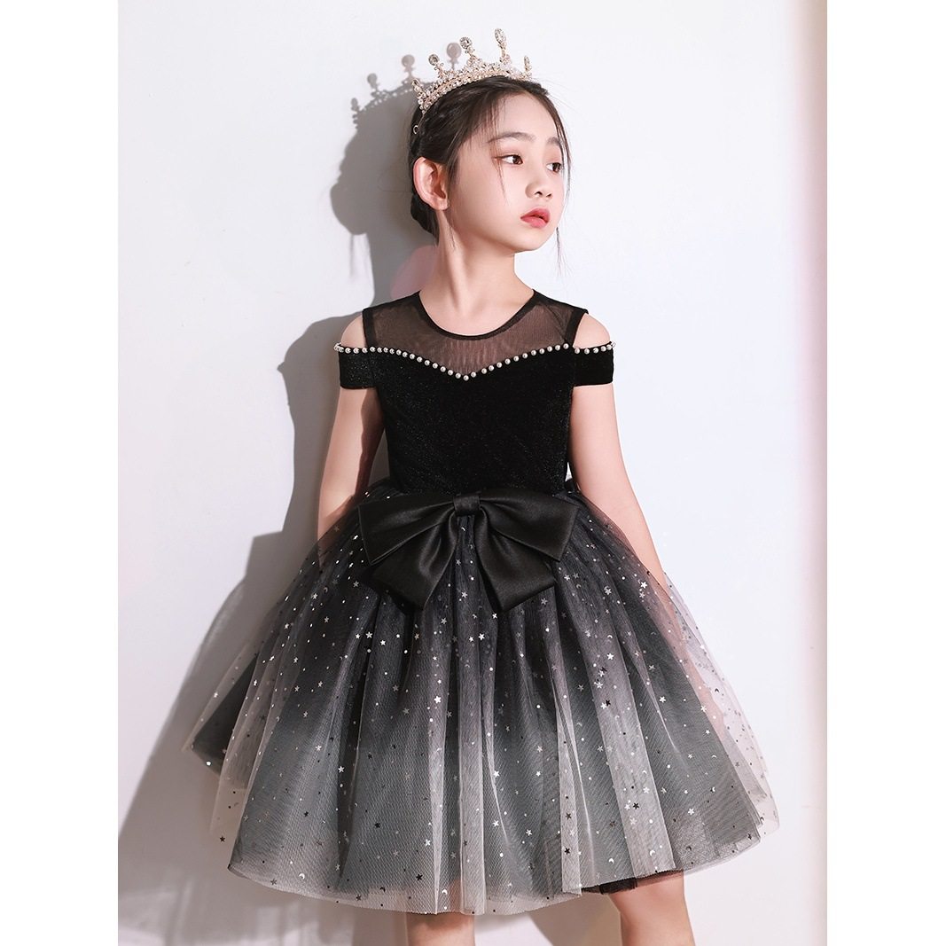 钢琴演奏表演礼服女童生日公主裙秋季时尚儿童节主持人演出服