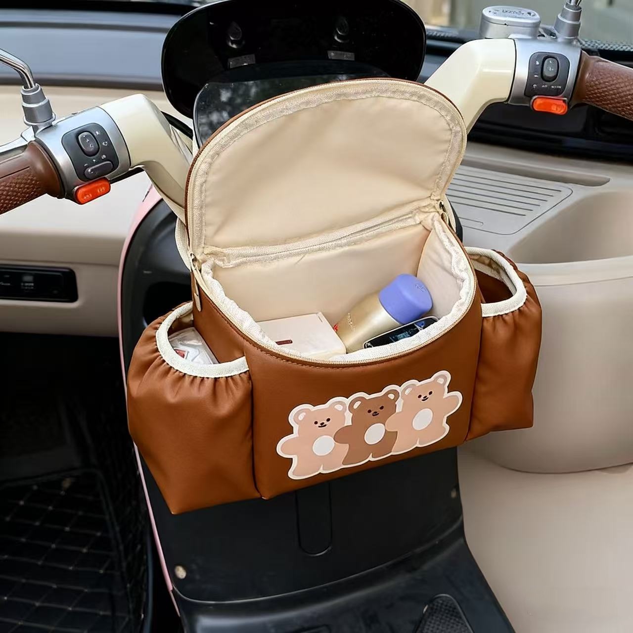 电瓶摩托车收纳挂袋防水手机袋子置物神器电动车前置储物兜挂物包