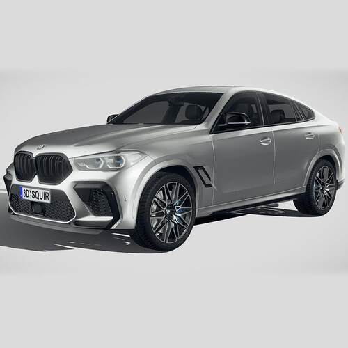 宝马X6M汽车模型 3Dmax C4D 犀牛Rhino blender高精度简单内饰