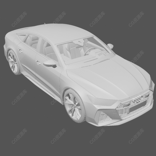 奥迪RS7汽车模型 3Dmax C4D 犀牛Rhino blender CAD高精度带内饰