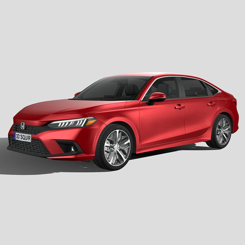 本田思域汽车模型 3Dmax C4D 犀牛Rhino blender高精度简单内饰