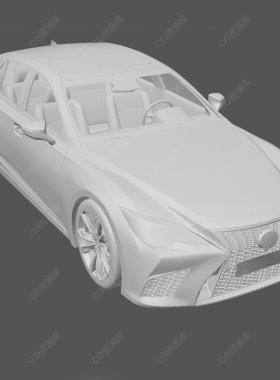 雷克萨斯ls500模型3Dmax C4D犀牛Rhino blenderCAD高精度简单内饰