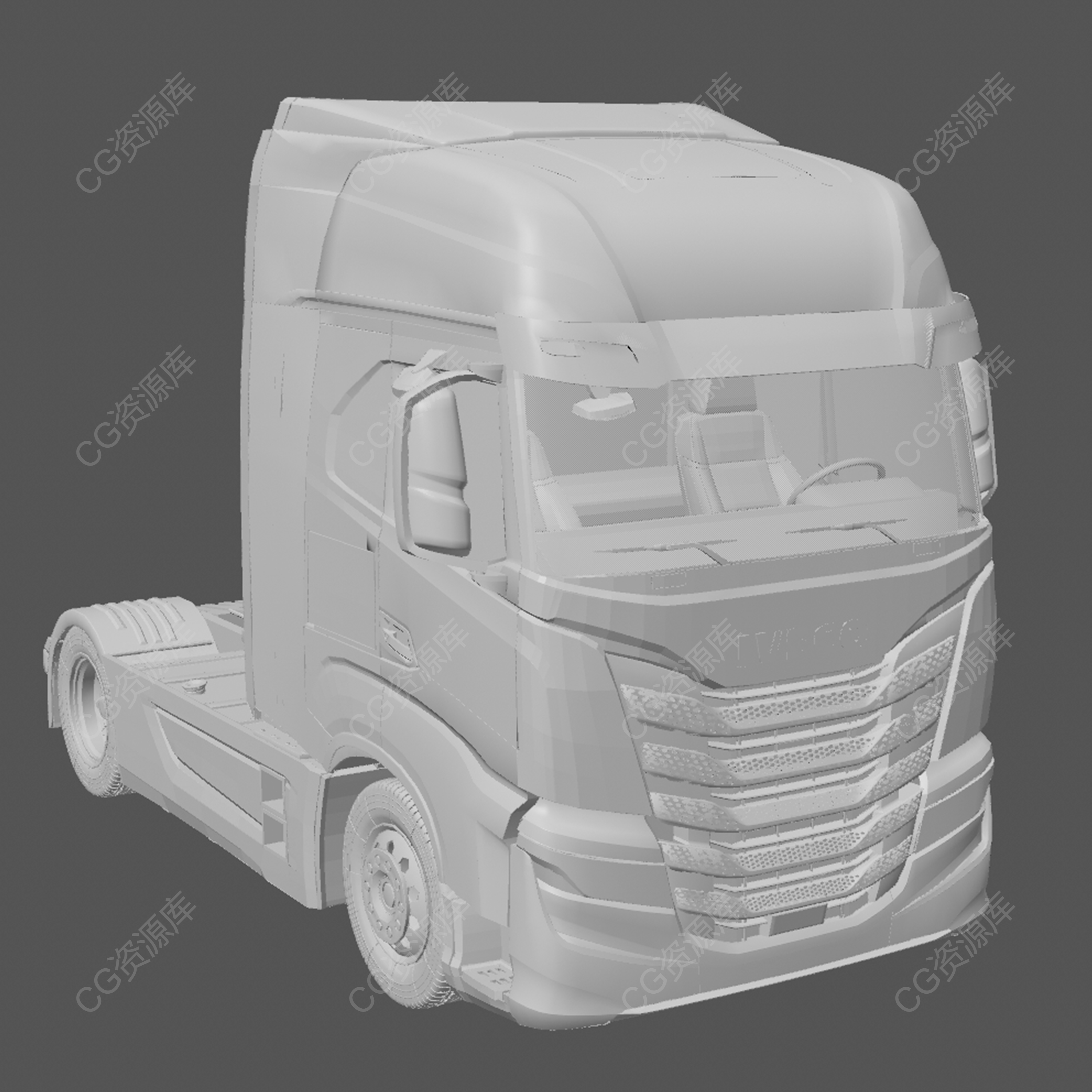 依维柯卡车汽车模型3Dmax C4D犀牛Rhino blender CAD高精度