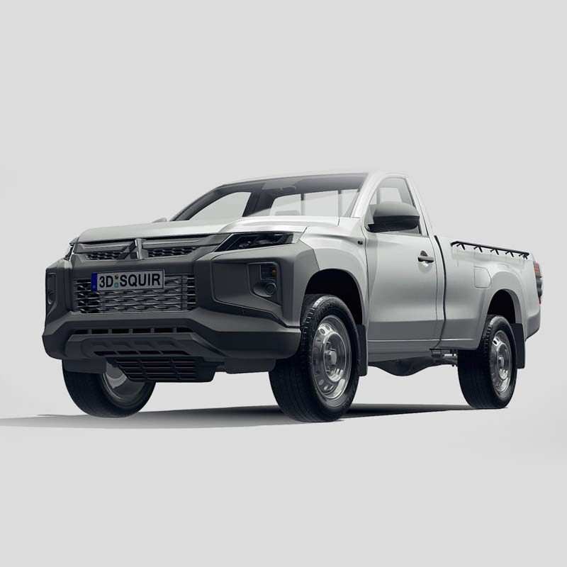 三菱皮卡汽车3D模型带贴图
