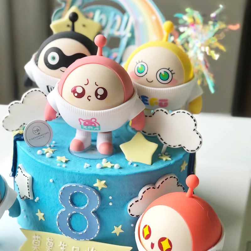 失心熊小熊摆件蛋仔派对蛋糕装