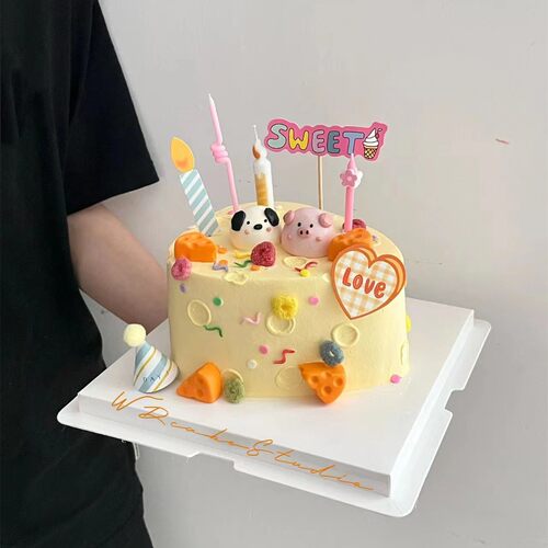 卡通可爱小猪摆件蛋糕装饰