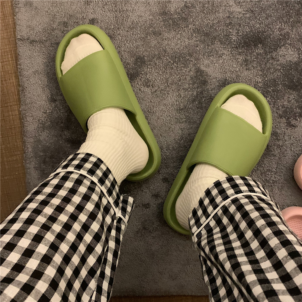 ins风厚底纯色简约居家用凉拖鞋