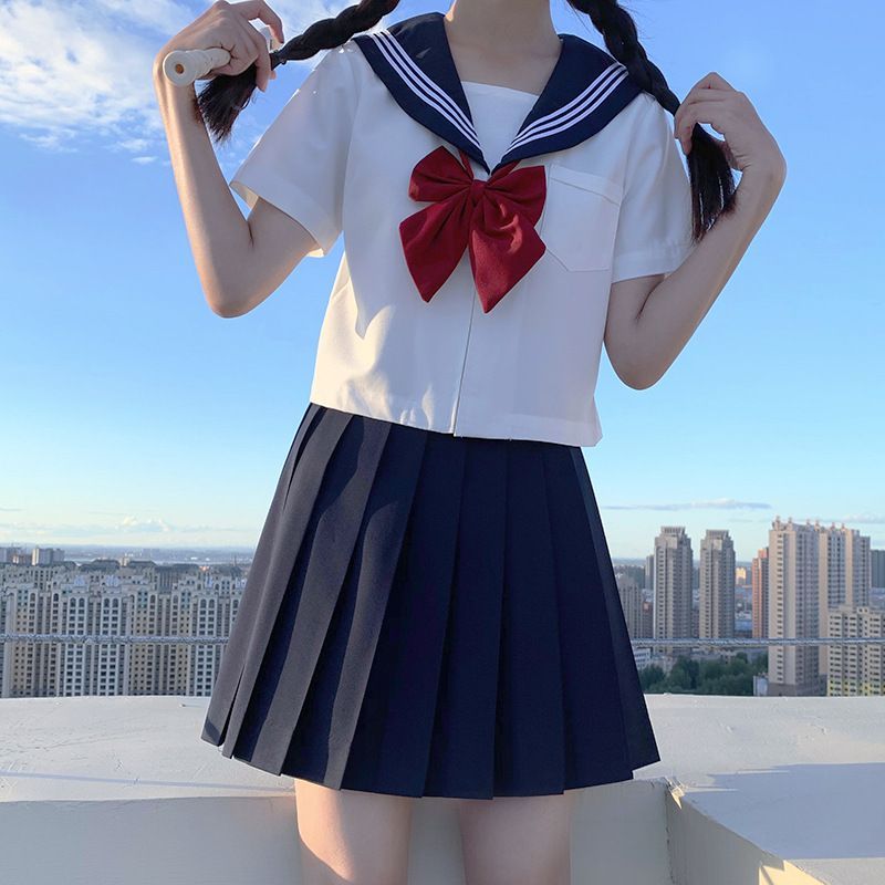 白三本JK制服定制大码胖MM正版水手服套装正统日系基础款学院风