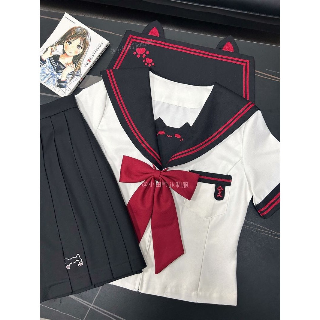 初田町原创jk制服【魔力喵喵】收腰水手服小猫咪可爱学生日系萌
