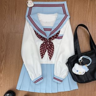 知半城正版jk日系制服基础款校服女学生水手服水红三本中间服套装