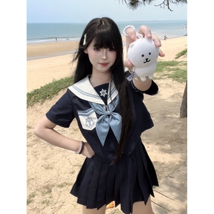 【夜航星】猫腻JK学院风短袖水手服夏季日系刺绣中间服jk制服套装