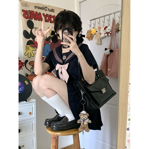 【澜海学姐】邦黛芬原创jk制服日系正版校供修身水手服套装学院风
