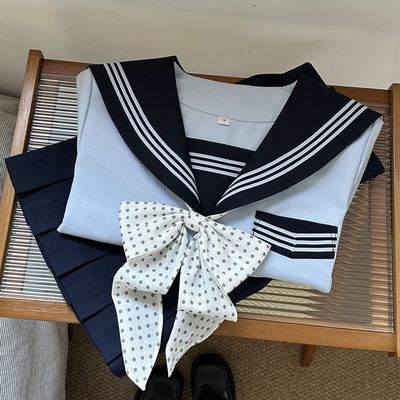 熊补补正版JK原创制服浅蓝色水手服日系基础款学院风软妹甜妹套装