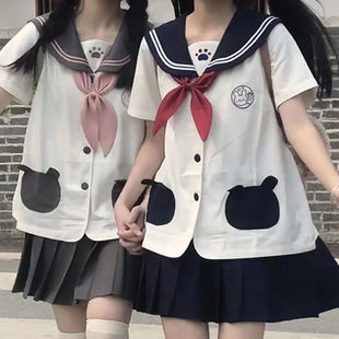 熊酱JK正版双子幼稚园水手服海军原创可爱jk制服套装软妹娃娃学生