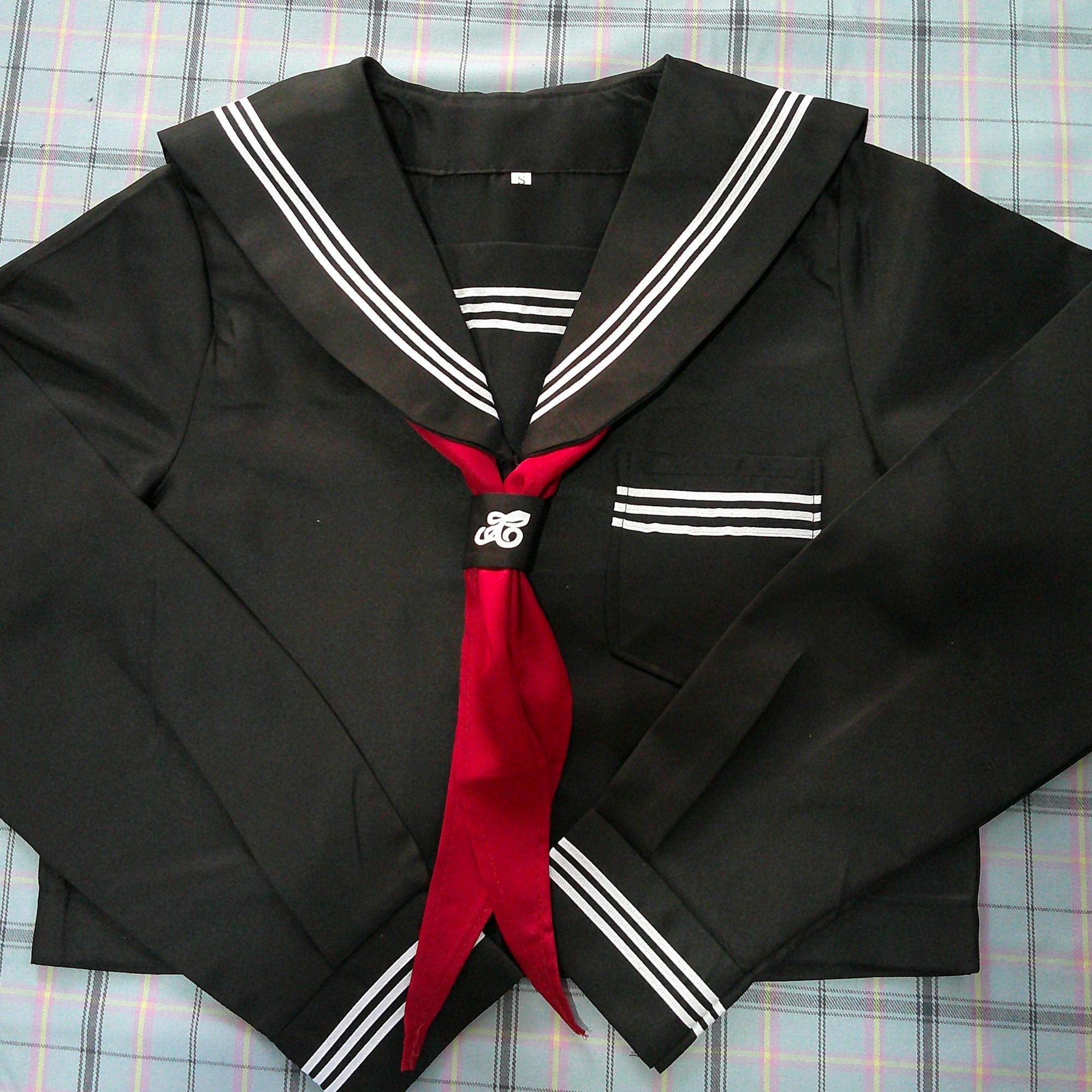 原创黑三本JK制服裙基础款正品水手服不良日系学院风套装短袖短裙